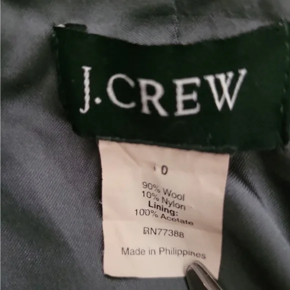 J. Crew Black Bouclé Short Pea Coat Size 0 - Picture 2 of 5